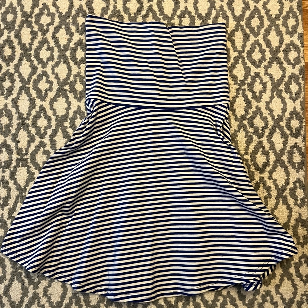 Striped Strapless Dress
